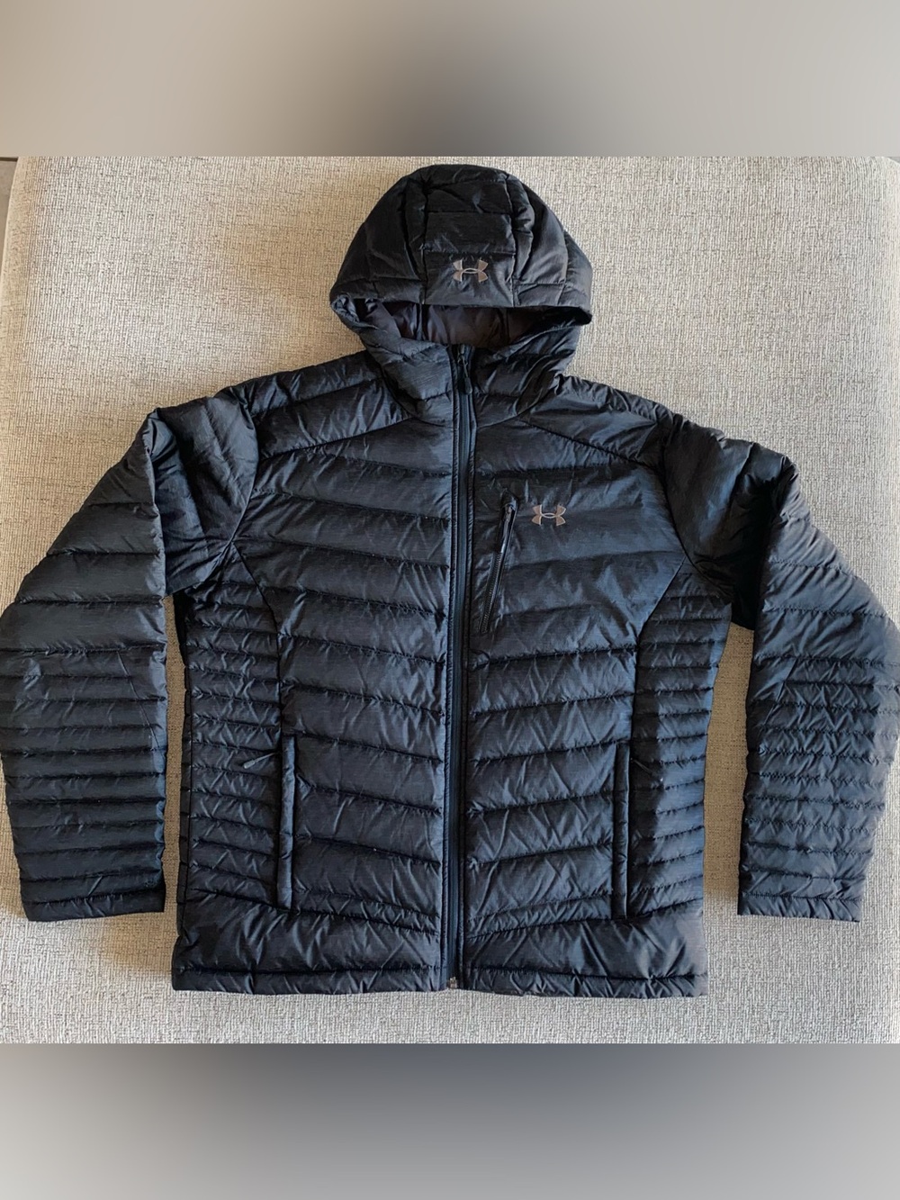 Under Armour Men’s Black Hooded Quilted Puffer Jacket